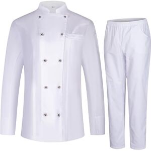 Misemiya Veste et PANTALON de chef pour femme Veste de chef pour femme Uniforme d'hôtellerie 848-8312 XX-Large, Blanc - Publicité Misemiya Veste et PANTALON de chef pour femme Veste de chef pour femme Uniforme d'hôtellerie 848-8312 XX-Large, Blanc - Publicité