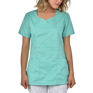B-well INES Blouse Medicale Femme Manche Courte Tunique Médicale Blouse Pharmacie Uniforme Médical Blouse Estheticienne Col V 2 Poches Vert L - Publicité B-well INES Blouse Medicale Femme Manche Courte Tunique Médicale Blouse Pharmacie Uniforme Médical Blouse Estheticienne Col V 2 Poches Vert L - Publicité