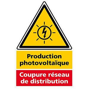 Signalétique.biz France ETIQUETTE PRODUCTION PHOTOVOLTAIQUE COUPURE (C1210). Signalisation Photovoltaïque - - Publicité