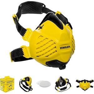 STANLEY Masque Anti-Poussière Demi-Masque Respiratoire Noir/Jaune Taille S/M - Publicité STANLEY Masque Anti-Poussière Demi-Masque Respiratoire Noir/Jaune Taille S/M - Publicité