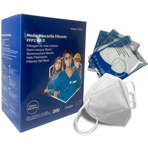 LA MISTT MUNTRADE Masque FFP2 Certificié CE Ultrarésistant ≥99% Anti-Filtration En Sachet Individuel Masques Jetables (Blanc) - Publicité LA MISTT MUNTRADE Masque FFP2 Certificié CE Ultrarésistant ≥99% Anti-Filtration En Sachet Individuel Masques Jetables (Blanc) - Publicité