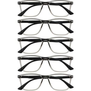 OPULIZE NYX Lunette anti lumiere bleue femme & homme Lunette Loupe Ecran/Gaming Lot de 5 Anti-éblouissement, UV400, Légère Rectangulaire Gris + 2,00 - Publicité OPULIZE NYX Lunette anti lumiere bleue femme & homme Lunette Loupe Ecran/Gaming Lot de 5 Anti-éblouissement, UV400, Légère Rectangulaire Gris + 2,00 - Publicité