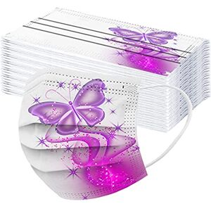 PEKLOKIW 50 Pièces Masque Facial Adulte Protection jetable de la Bouche et du Nez avec Motif Papillon Imprimé Bandana Masque 3 Plis Contre la poussière Foulards en Tissu Multifonctionnel Foulards (#04) - Publicité PEKLOKIW 50 Pièces Masque Facial Adulte Protection jetable de la Bouche et du Nez avec Motif Papillon Imprimé Bandana Masque 3 Plis Contre la poussière Foulards en Tissu Multifonctionnel Foulards (#04) - Publicité