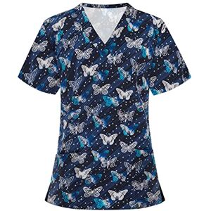 Generic Blouse Medicale Femme Imprimé Papillon T Shirt Femme Col en V Manches Courtes Poche Vêtements De Travail Et Uniformes Infirmiere Femme Professionnelle Tunique Medicale Uniforme MéDicale - Publicité Generic Blouse Medicale Femme Imprimé Papillon T Shirt Femme Col en V Manches Courtes Poche Vêtements De Travail Et Uniformes Infirmiere Femme Professionnelle Tunique Medicale Uniforme MéDicale - Publicité
