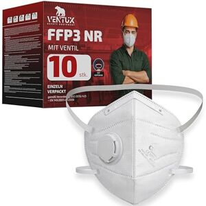 VENTUX SAFETY EQUIPMENT Masque FFP3 avec Valve – 10 Pièces Masque FFP3 NR Certifié EN149:2001+A1:2009 Masque Anti Poussière avec Bandeau Nuque Emballé Individuellement Bricolage Industrie - Publicité VENTUX SAFETY EQUIPMENT Masque FFP3 avec Valve – 10 Pièces Masque FFP3 NR Certifié EN149:2001+A1:2009 Masque Anti Poussière avec Bandeau Nuque Emballé Individuellement Bricolage Industrie - Publicité