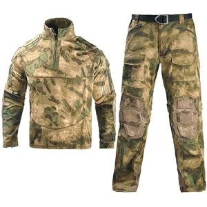 PBTMCD Ensemble d'uniforme De Camouflage Tactique avec Coudières Et Genouillères EVA for Airsoft Chasse(A-TACS FG,L) - Publicité PBTMCD Ensemble d'uniforme De Camouflage Tactique avec Coudières Et Genouillères EVA for Airsoft Chasse(A-TACS FG,L) - Publicité