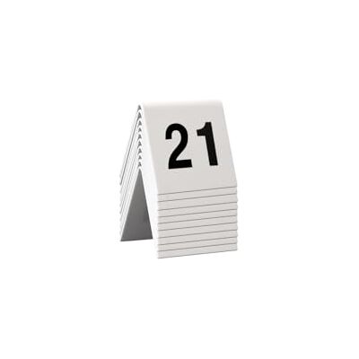 Ensemble de Numéros de Table Securit 21-30 - Acrylique Blanc avec Chiffres Noirs - Publicité Ensemble de Numéros de Table Securit 21-30 - Acrylique Blanc avec Chiffres Noirs - Publicité
