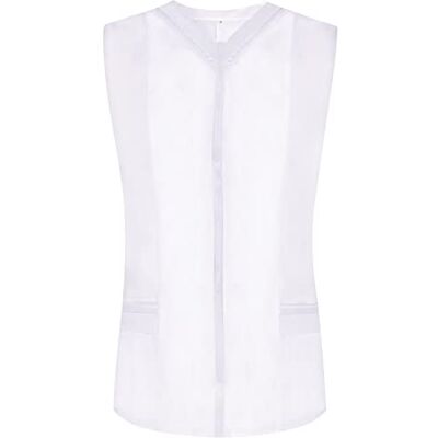 Misemiya VÊTEMENTS DE Travail Femme sans Manches Blanc/Noir Uniforme Clinique HÔPITAL Nettoyage VÉTÉRINAIRE SANTÉ HÔTELLERIE Ref: 818 X-Small, Blanc 22 - Publicité Misemiya VÊTEMENTS DE Travail Femme sans Manches Blanc/Noir Uniforme Clinique HÔPITAL Nettoyage VÉTÉRINAIRE SANTÉ HÔTELLERIE Ref: 818 X-Small, Blanc 22 - Publicité
