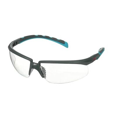 Solus Lunettes de sécurité 3M 2000, branches grises/bleu-vert, revêtement antibuée Scotchgard, optique AF-AS transparente, S2001SGAF-BGR - Publicité Solus Lunettes de sécurité 3M 2000, branches grises/bleu-vert, revêtement antibuée Scotchgard, optique AF-AS transparente, S2001SGAF-BGR - Publicité