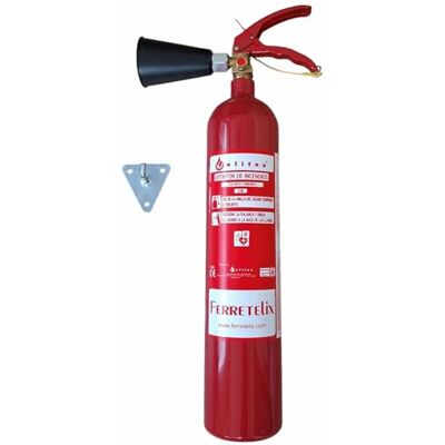 FERRETELIX ® Extincteur CO₂ 2 kg + Diffuseur et Support Mural – Sans Résidus – Idéal pour Matériel Électrique – Fabrication 2026 - Publicité FERRETELIX ® Extincteur CO₂ 2 kg + Diffuseur et Support Mural – Sans Résidus – Idéal pour Matériel Électrique – Fabrication 2026 - Publicité