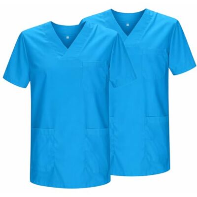 MISEMIYA Pack 2 Pcs-Casaca Unisex Uniformes Sanitarios 2-817 Lot de 2 Chemises sanitaires, Cyan, Mixte - Publicité MISEMIYA Pack 2 Pcs-Casaca Unisex Uniformes Sanitarios 2-817 Lot de 2 Chemises sanitaires, Cyan, Mixte - Publicité