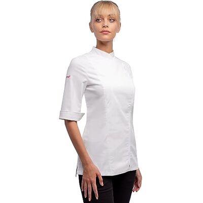 strongAnt Veste de Cuisine pour Femmes Stretch Uniforme Professionnel de Chef Cuisinier avec Boutons sur Les devants Manches Longs Manches Courts Noirs Blanc Gris Rose - Publicité strongAnt Veste de Cuisine pour Femmes Stretch Uniforme Professionnel de Chef Cuisinier avec Boutons sur Les devants Manches Longs Manches Courts Noirs Blanc Gris Rose - Publicité
