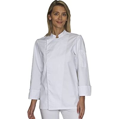 SNV Veste de cuisine mixte manche longue manche relevable Veste de chef professionnel col goutte 1 poche stylo. Publicité SNV Veste de cuisine mixte manche longue manche relevable Veste de chef professionnel col goutte 1 poche stylo. Publicité