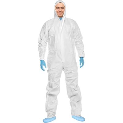 ACE CoverX Combinaison de travail avec capuche Combinaison de protection jetable pour le travail contre les produits chimiques et les particules blanc XXL - Publicité ACE CoverX Combinaison de travail avec capuche Combinaison de protection jetable pour le travail contre les produits chimiques et les particules blanc XXL - Publicité