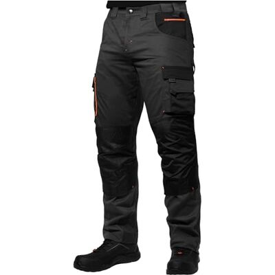 ACE Genesis Pro Pantalon de Travail Long pour Hommes Pantalon de Travail Cargo pour Hommes Ceinture Stretch & Poches Genoux Noir 29/30 - Publicité ACE Genesis Pro Pantalon de Travail Long pour Hommes Pantalon de Travail Cargo pour Hommes Ceinture Stretch & Poches Genoux Noir 29/30 - Publicité