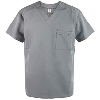 JONATHAN UNIFORM Extensible Blouse Medicale Homme Manches Courtes avec 1 Poche, Tunique Médicale Tenue Aide Soignante Professionnelle pour Medecin, Dentiste, Infirmiere (Gris, L) - Publicité JONATHAN UNIFORM Extensible Blouse Medicale Homme Manches Courtes avec 1 Poche, Tunique Médicale Tenue Aide Soignante Professionnelle pour Medecin, Dentiste, Infirmiere (Gris, L) - Publicité