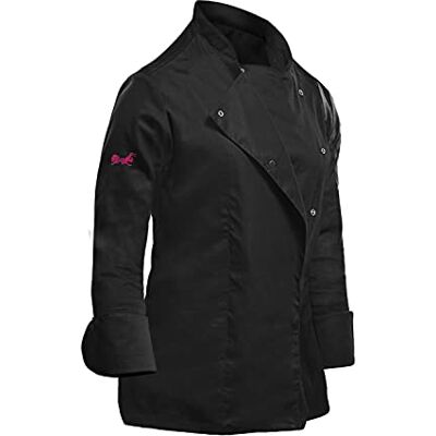 strongAnt Veste de Cuisine pour Femmes Stretch Uniforme Professionnel de Chef Cuisinier avec Boutons sur Les devants Manches Longs Manches Courts Noirs Blanc Gris Rose - Publicité strongAnt Veste de Cuisine pour Femmes Stretch Uniforme Professionnel de Chef Cuisinier avec Boutons sur Les devants Manches Longs Manches Courts Noirs Blanc Gris Rose - Publicité