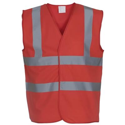 Yoko Veste de Haute visibilité 2 Bandes et Bretelles Gilet sans Manches pour Femme Large Red - Publicité Yoko Veste de Haute visibilité 2 Bandes et Bretelles Gilet sans Manches pour Femme Large Red - Publicité