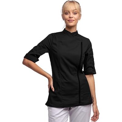 strongAnt Veste de Cuisine pour Femmes Stretch Uniforme Professionnel de Chef Cuisinier avec Boutons sur Les devants Manches Longs Manches Courts Noirs Blanc Gris Rose - Publicité strongAnt Veste de Cuisine pour Femmes Stretch Uniforme Professionnel de Chef Cuisinier avec Boutons sur Les devants Manches Longs Manches Courts Noirs Blanc Gris Rose - Publicité