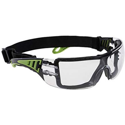 Portwest PS11 Lunettes Tech Look Traitement Anti-Rayures Mousse Détachable Incolore, Taille unique, EN 166, EN 170, EN 172, CE, Fentes Latérales, Bras Souples, Protection UV, Sans Métal - Publicité Portwest PS11 Lunettes Tech Look Traitement Anti-Rayures Mousse Détachable Incolore, Taille unique, EN 166, EN 170, EN 172, CE, Fentes Latérales, Bras Souples, Protection UV, Sans Métal - Publicité