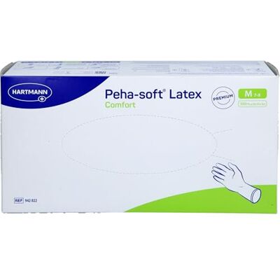 Peha-soft Latex Comfort Lot de 100 gants d'examen non poudrés Taille M - Publicité Peha-soft Latex Comfort Lot de 100 gants d'examen non poudrés Taille M - Publicité