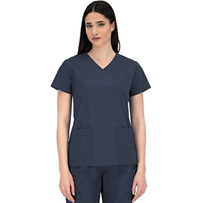 B-well Andrea Tunique Médicale Femme Uniforme Medical Femme à Manches Courtes et col en V Gris 44 - Publicité B-well Andrea Tunique Médicale Femme Uniforme Medical Femme à Manches Courtes et col en V Gris 44 - Publicité