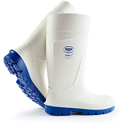 Bekina Bottes de sécurité avec Embout de sécurité pour l'industrie Alimentaire, Facile à désinfecter, y Compris la Semelle intérieure pour Les Pieds Chauds et secs, Confort, Blanc, EU 38 - Publicité Bekina Bottes de sécurité avec Embout de sécurité pour l'industrie Alimentaire, Facile à désinfecter, y Compris la Semelle intérieure pour Les Pieds Chauds et secs, Confort, Blanc, EU 38 - Publicité