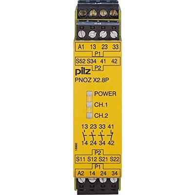 Pilz PNOZ X2.8P Relais de Sécurité - 24-240V - Double Canal - Publicité Pilz PNOZ X2.8P Relais de Sécurité - 24-240V - Double Canal - Publicité