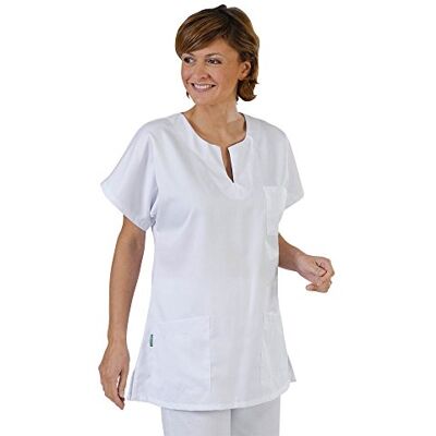Hurry Jump Label Blouse Tunique médicale SARRAU de Travail col goute d'eau Sergé 210 gramme Couleurs Blanc Enfilage par la tête Lavage Machine 90 degrés ou Industriel T4-48/50 - Publicité Hurry Jump Label Blouse Tunique médicale SARRAU de Travail col goute d'eau Sergé 210 gramme Couleurs Blanc Enfilage par la tête Lavage Machine 90 degrés ou Industriel T4-48/50 - Publicité