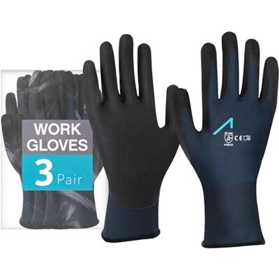 ACE Gants de travail 3 paires de gants de protection pour l'artisanat et le jardinage Gants pour le travail 08/M (Paquet de 3) - Publicité ACE Gants de travail 3 paires de gants de protection pour l'artisanat et le jardinage Gants pour le travail 08/M (Paquet de 3) - Publicité