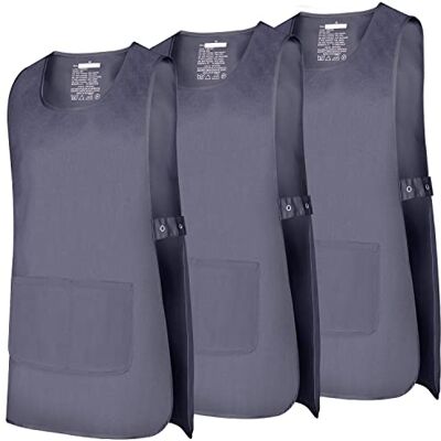 Misemiya Forfait 3 Unités TABLIER NETTOYAGE UNIFORME DE TRAVAIL CLINIQUE HÔPITAL NETTOYAGE VÉTÉRINAIRE SANTÉ HÔTELLERIE Ref.868 Large, Gris - Publicité Misemiya Forfait 3 Unités TABLIER NETTOYAGE UNIFORME DE TRAVAIL CLINIQUE HÔPITAL NETTOYAGE VÉTÉRINAIRE SANTÉ HÔTELLERIE Ref.868 Large, Gris - Publicité