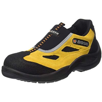 Base Protection , Four Holes Chaussure de Sécurité pour Hommes et Femmes, Noir et Jaune, Taille 45 - Publicité Base Protection , Four Holes Chaussure de Sécurité pour Hommes et Femmes, Noir et Jaune, Taille 45 - Publicité