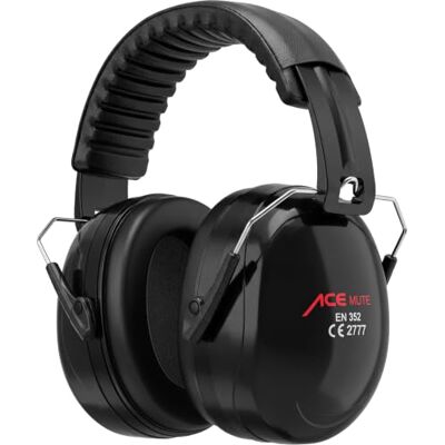ACE Casque antibruit Mute Casque antibruit pour Le Travail et Le tir Sportif en 352-1 Noir - Publicité ACE Casque antibruit Mute Casque antibruit pour Le Travail et Le tir Sportif en 352-1 Noir - Publicité