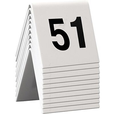 SECURIT Panneaux de table, chiffres 51-60, 4 x 4 x 5 cm (TN-51-60) - Publicité SECURIT Panneaux de table, chiffres 51-60, 4 x 4 x 5 cm (TN-51-60) - Publicité