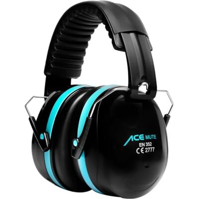 ACE Casque antibruit Mute Casque antibruit pour le travail et le tir sportif EN 352-1 Turquoise - Publicité ACE Casque antibruit Mute Casque antibruit pour le travail et le tir sportif EN 352-1 Turquoise - Publicité