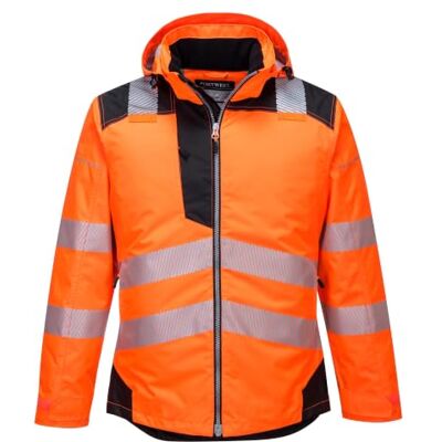 Portwest PW3 T400 Parka Haute Visibilité Imperméable Isolante Hiver Orange/Noir, 3XL, Haute Visibilité, Doublure Insulatex, Grand Froid, Capuche Amovible, Réfléchissante Fluo - Publicité Portwest PW3 T400 Parka Haute Visibilité Imperméable Isolante Hiver Orange/Noir, 3XL, Haute Visibilité, Doublure Insulatex, Grand Froid, Capuche Amovible, Réfléchissante Fluo - Publicité