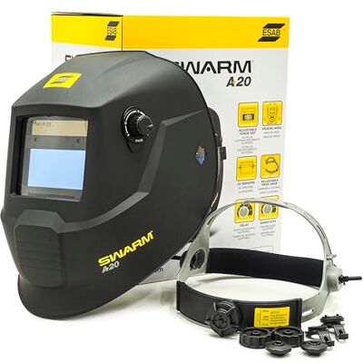 ESAB Swarm A20 Masque automatique pour voiture obscurcissement Casque TIG MIG 1/1/1/2 Protection contre la soudure - Publicité ESAB Swarm A20 Masque automatique pour voiture obscurcissement Casque TIG MIG 1/1/1/2 Protection contre la soudure - Publicité