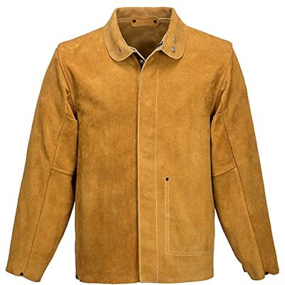 Portwest SW34 Veste de Soudure en cuir Auto-agrippant 2 poches - Publicité Portwest SW34 Veste de Soudure en cuir Auto-agrippant 2 poches - Publicité
