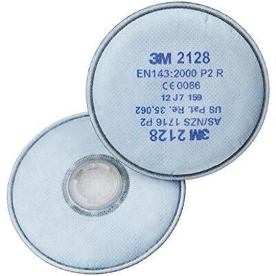 3M 2128 Lot de 10 filtres à particules solides pour vapeurs organiques et particules de gaz acide, type P2R - Publicité 3M 2128 Lot de 10 filtres à particules solides pour vapeurs organiques et particules de gaz acide, type P2R - Publicité