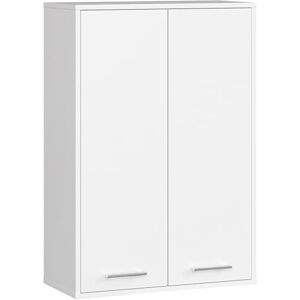 AKORD Meuble Salle de Bain Suspendu Fin 64 cm 2 Portes, 4 Étagères Armoire Murale 64x94x30 cm Meuble Haut WC Compact, Moderne Idéal pour Petits Espaces Blanc - Publicité AKORD Meuble Salle de Bain Suspendu Fin 64 cm 2 Portes, 4 Étagères Armoire Murale 64x94x30 cm Meuble Haut WC Compact, Moderne Idéal pour Petits Espaces Blanc - Publicité