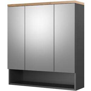 Vicco Armoire de Toilette Eden, Anthracite, 70x77.5cm, pour Montage Mural avec aménagement intérieur modulable - Publicité Vicco Armoire de Toilette Eden, Anthracite, 70x77.5cm, pour Montage Mural avec aménagement intérieur modulable - Publicité