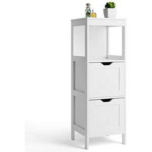 Bakaji - Mobiletto Bagno MDF Bianco - Blanc - 30x89x30 cm - meuble de salle de bains - Publicité Bakaji - Mobiletto Bagno MDF Bianco - Blanc - 30x89x30 cm - meuble de salle de bains - Publicité