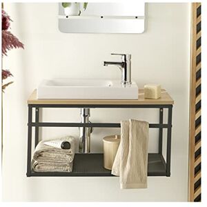 MOB-IN Meuble Lave-Mains WILO Grande Largeur avec Vasque résine 60cm - Publicité MOB-IN Meuble Lave-Mains WILO Grande Largeur avec Vasque résine 60cm - Publicité