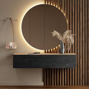 Planetmöbel Meuble mural, 140 cm, chêne doré, noir charbon, compacts, avec rabat comme espace de rangement, à suspendre ou à poser, 37,8 x 140 x 32,5 cm (P x l x H) - Publicité Planetmöbel Meuble mural, 140 cm, chêne doré, noir charbon, compacts, avec rabat comme espace de rangement, à suspendre ou à poser, 37,8 x 140 x 32,5 cm (P x l x H) - Publicité