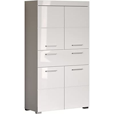 trendteam smart living Trendteam Smart Meuble Haut / Placard Mural de Salle de Bain Amanda, 73 x 132 x 31 cm en Blanc / Blanc Brillant avec des Tiroirs et Beaucoup d'Espace de Rangement - Publicité trendteam smart living Trendteam Smart Meuble Haut / Placard Mural de Salle de Bain Amanda, 73 x 132 x 31 cm en Blanc / Blanc Brillant avec des Tiroirs et Beaucoup d'Espace de Rangement - Publicité
