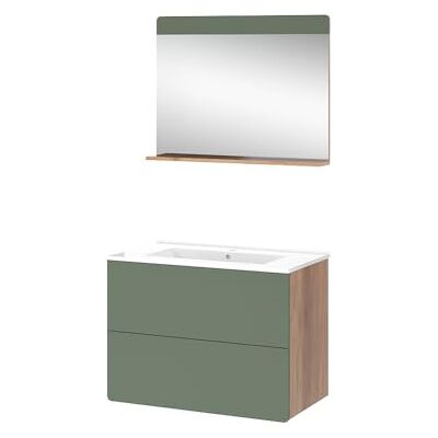 Vichy Izan Ensemble de Mobilier de Salle de Bain - Vert - Publicité Vichy Izan Ensemble de Mobilier de Salle de Bain - Vert - Publicité