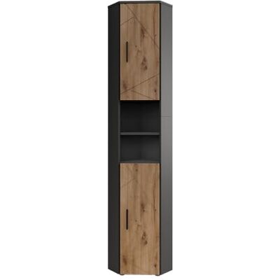 Vicco Armoire Haute Irma, Anthracite/Chêne doré, 33x192cm - Publicité Vicco Armoire Haute Irma, Anthracite/Chêne doré, 33x192cm - Publicité
