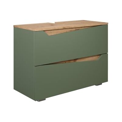 Vicco Meuble sous Vasque Simple Marelle, Vert/Artisan, 80x57.5cm - Publicité Vicco Meuble sous Vasque Simple Marelle, Vert/Artisan, 80x57.5cm - Publicité