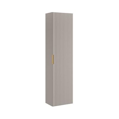 Unique Colonne de Salle de Bain Suspendue striée Beige H140 cm ZEVARA - Publicité Unique Colonne de Salle de Bain Suspendue striée Beige H140 cm ZEVARA - Publicité