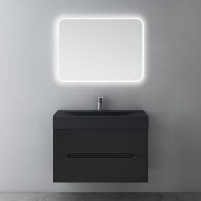 Mai & Mai Meuble Salle de Bain Noir Mat Ensemble de 3 Pièces 80cm - Publicité Mai & Mai Meuble Salle de Bain Noir Mat Ensemble de 3 Pièces 80cm - Publicité